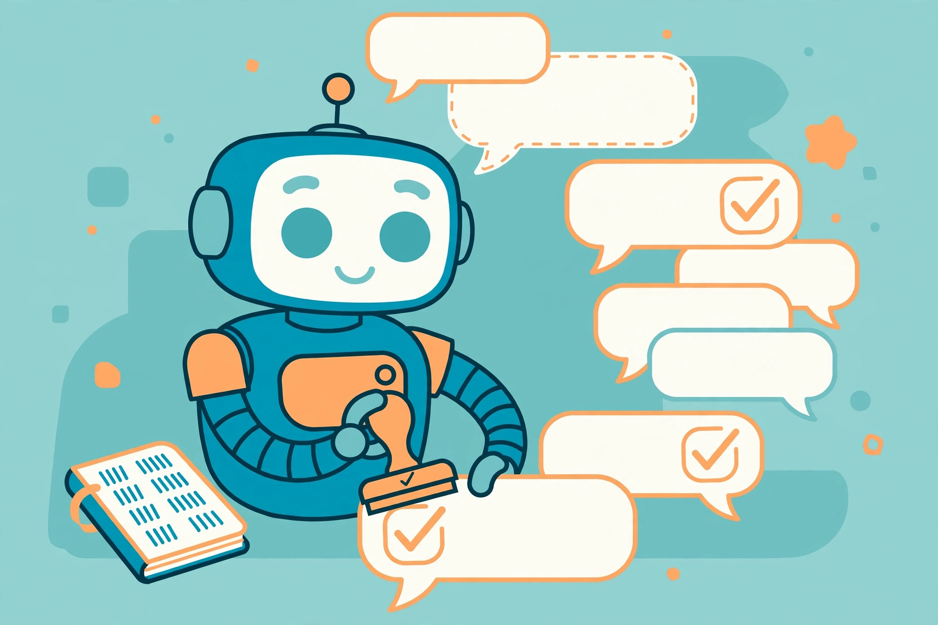 A robot assistant sorting scheduled social posts to a phone